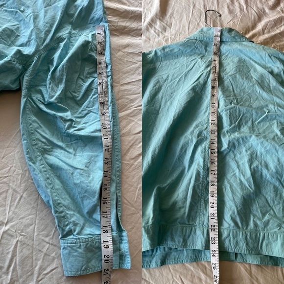 Vintage Cotton 90s Utility Bomber Jacket M Aqua - Picture 13 of 15